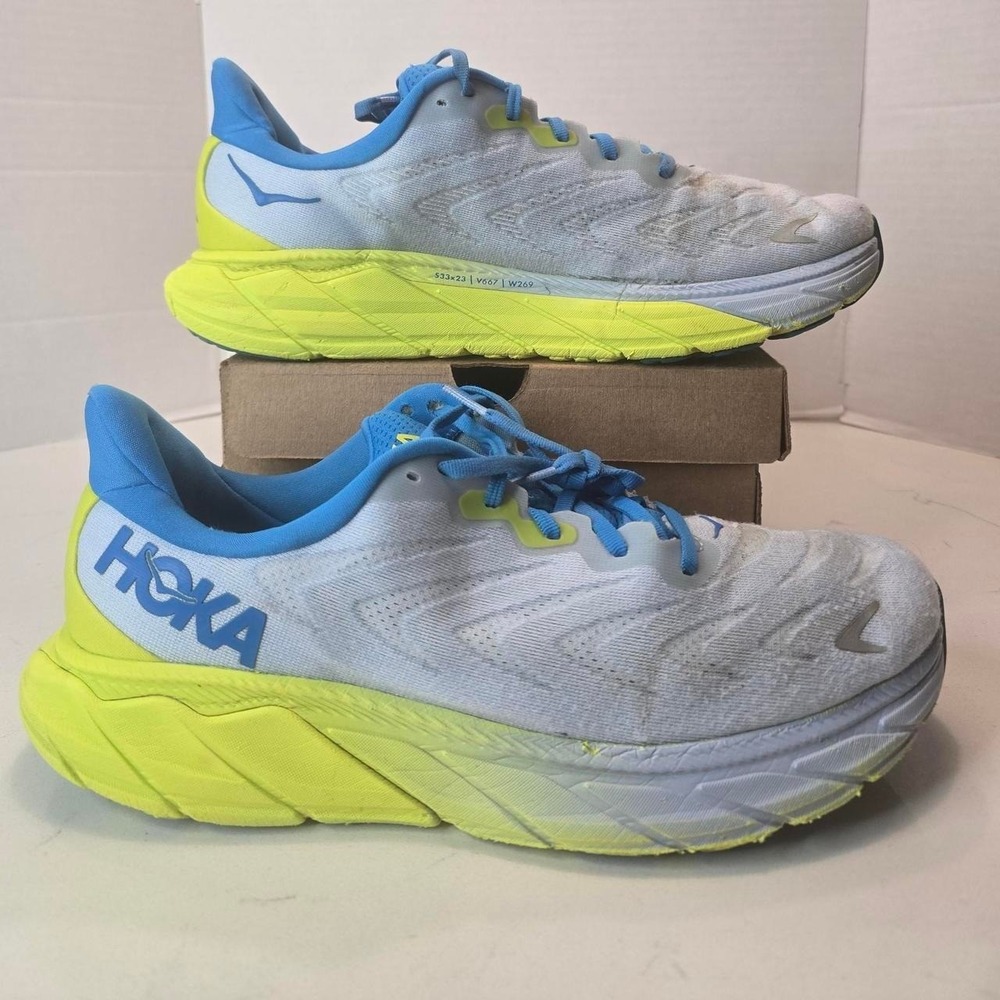 Hoka Arahi 6 Men's Size 10.5 Ice Water/Evening Primrose Running Shoes